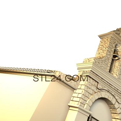 Art panel (Small church, PD_0304) 3D models for cnc